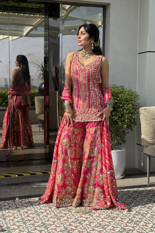 RANI PINK SHARARA SET
