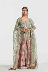 Mist Green Sharara Set