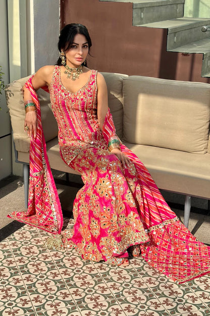 RANI PINK SHARARA SET
